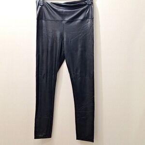 David Lerner Faux Leather Leggings Size L Black